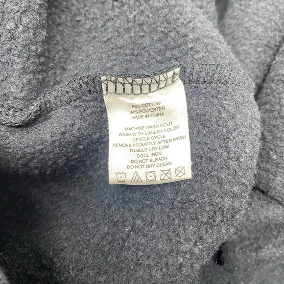 Straight Down Large Black 1/4 Zip Pullover Long Sleeve Cotton Blend Sweater - Picture 3 of 6